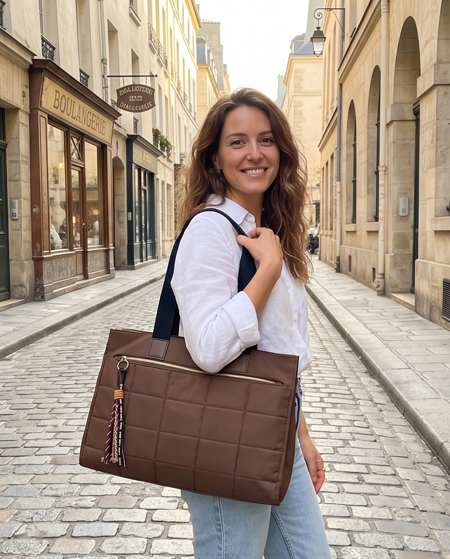 SHOPPER NYLON | BROWN