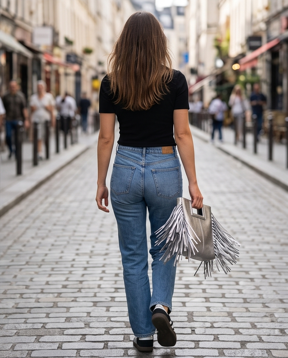 BOLSO FLECOS METALIZADO