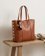 SHOPPER VICTORIA TACHAS | MARRÓN