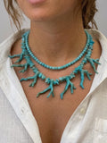 COLLAR PIEDRA CORAL TURQUESA