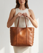 SHOPPER VICTORIA TACHAS | MARRÓN